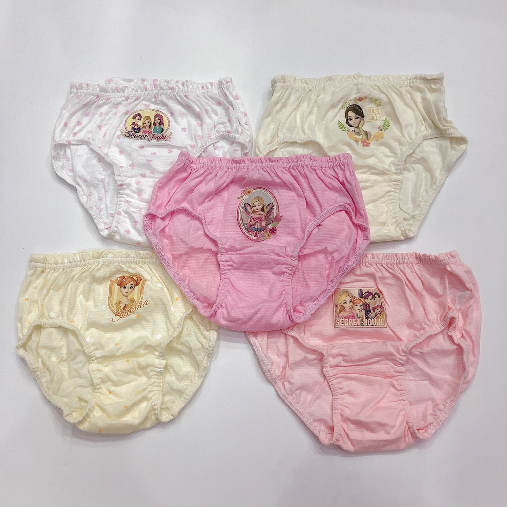 Set 5 quần chip công chúa cotton giấy. HA0997