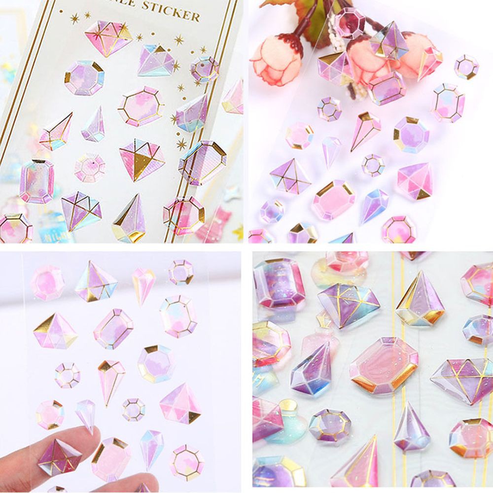 REBUY 3D Phone Shell Decor Jewel Stationery Sticker DIY Craft Decorative|Scrapbooking/Multicolor