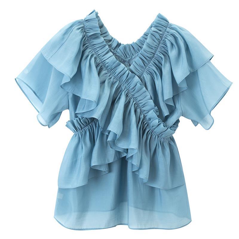 Áo Chiffon Trễ Vai Phong Cách Hàn Quốc Thời Trang Mùa Hè Hàng Mới Dành Cho Bạn Nữ