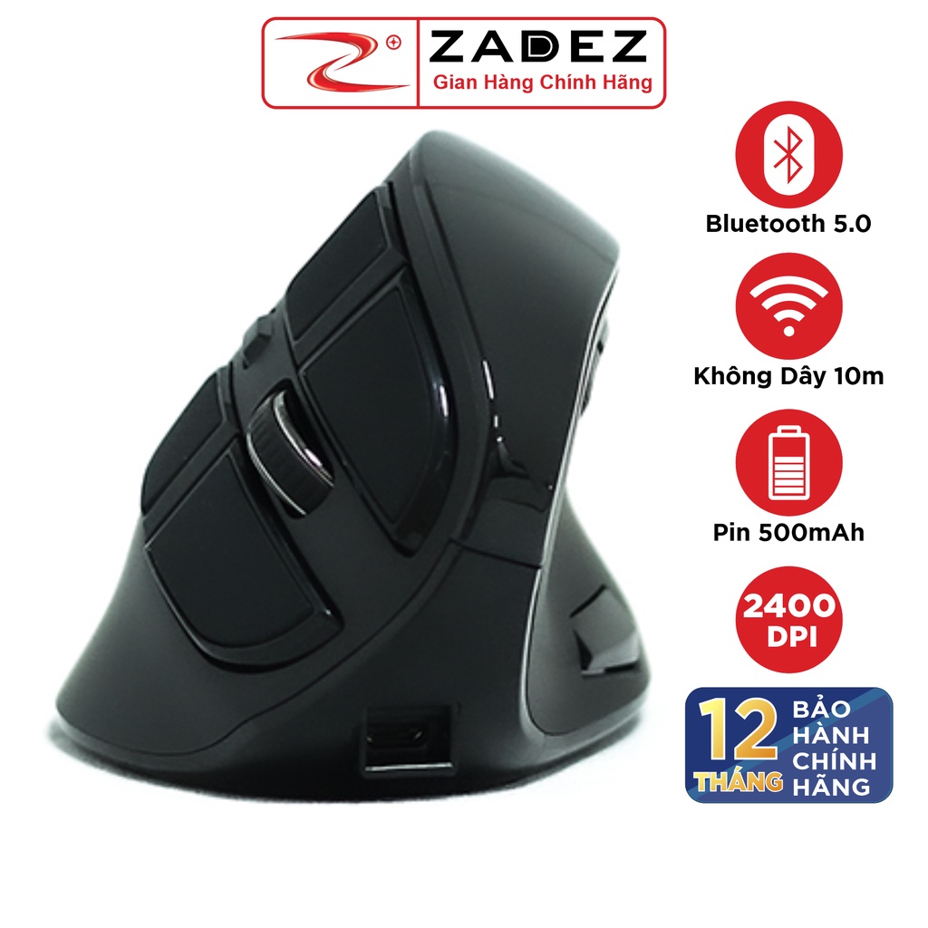 [Mã BMBAU300 giảm 10% đơn 499K] Chuột Không Dây Bluetooth ZADEZ M398 Hàng Chính Hãng