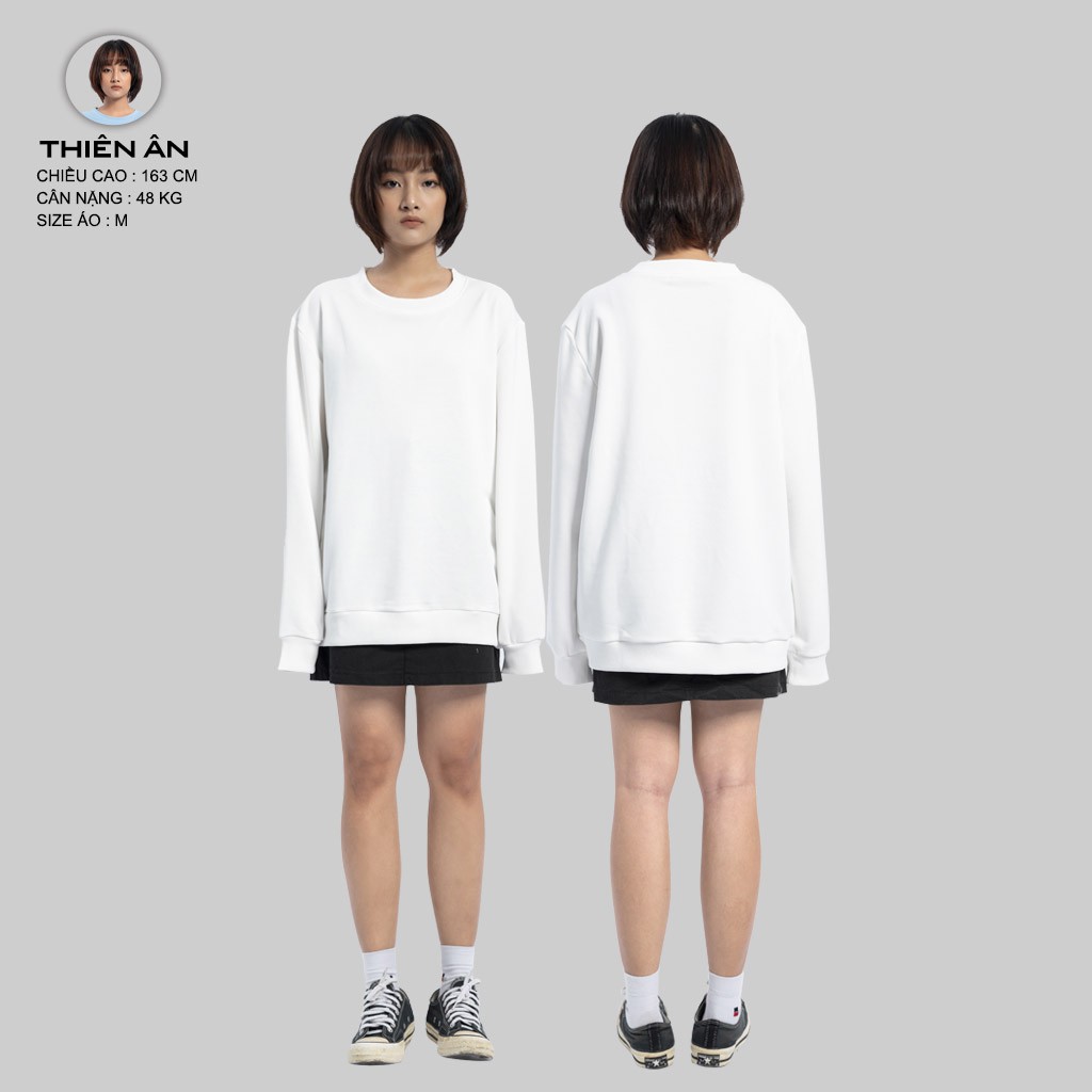 Áo Sweater Form Rộng Nữ Nam URBAN OUTFITS Kiểu Trơn SWO01 Thun Cotton Nỉ 4 Chiều Local Brand