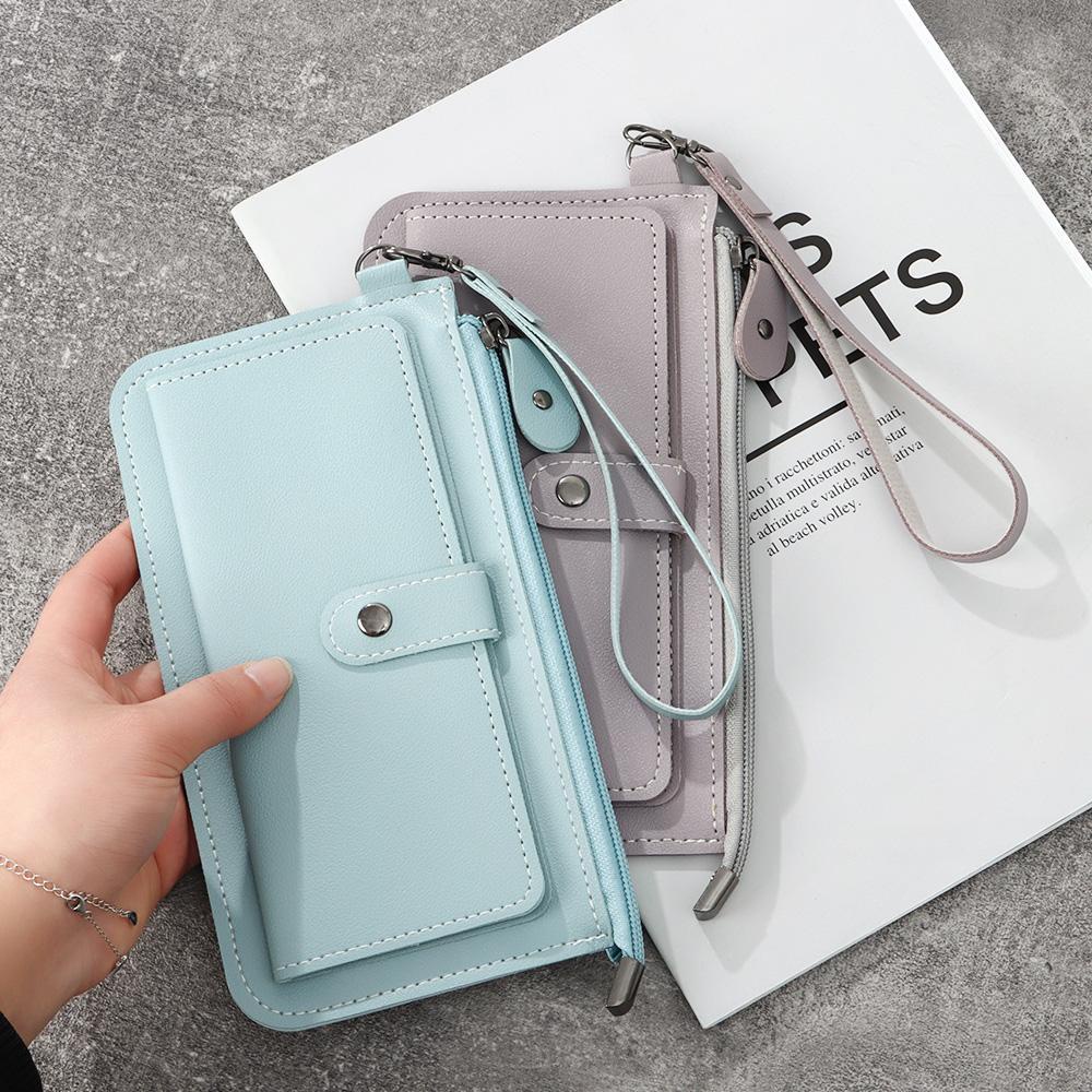 YVE Ví Dài Nhiều Ngăn Đựng Thẻ Có Khóa Kéo Thời Trang Cho Nữ