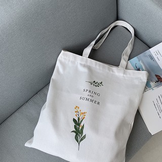 [CÓ QUÀ TẶNG] Túi  tote vải đựng đồ canvas phong cách Hàn Quốc hình bông hoa cải siêu đẹp