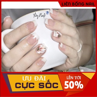 Hoa góc bốn cánh - Hoa bột nail