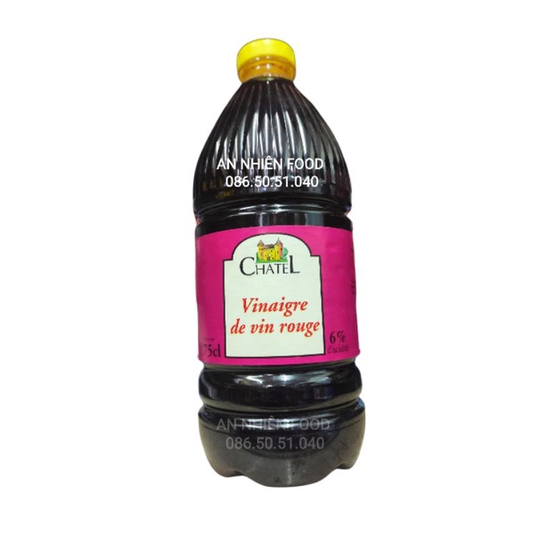 Giấm Đỏ Chatel Chai 750ml nhập khẩu từ Pháp