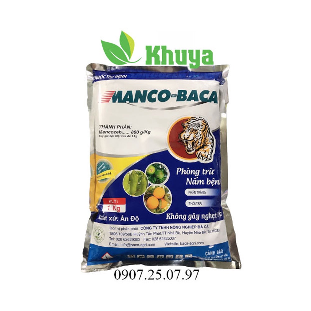 Thuốc Trừ Bệnh MANCO BACA gói 1kg Mancozeb ẤN ĐỘ