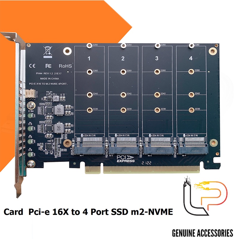 CARD GẮN Ổ CỨNG SSD M2 PCIE - CARD PCI EXPRESS 16X- 4 PORT SSD M2 PCIE (NVME)