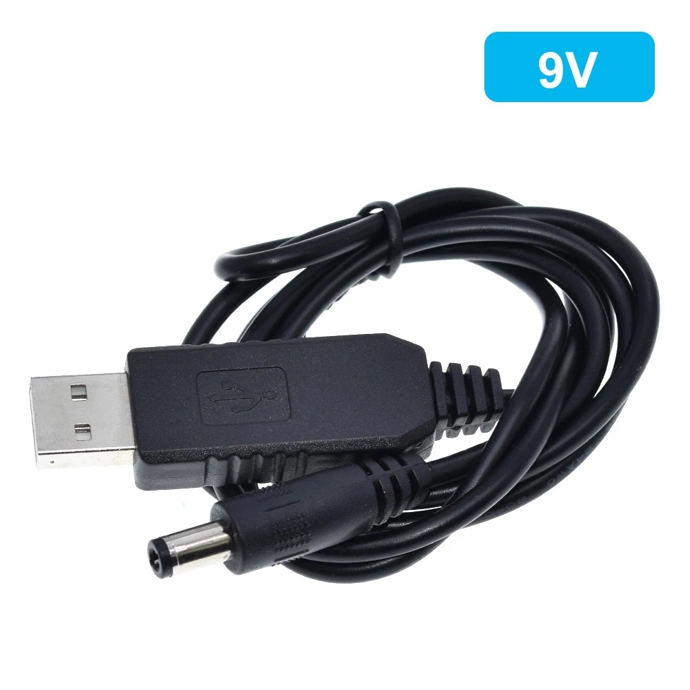 Dây cáp chuyển đổi nguồn điện DC 5V sang DC 9V / 12V tuỳ chọn 2.1x5.5mm