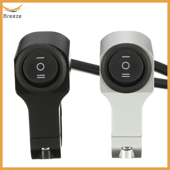 breeze Motorcycle Headlight Switch Handlebar Light Spotlight 3-setting Button Switch 12v Aluminium Alloy Modified