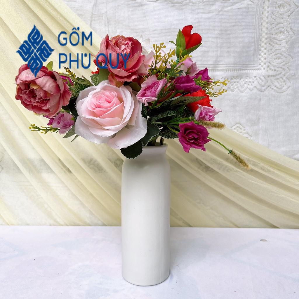 Bình Hoa Decor 🌻 Gốm Sứ Bát Tràng 🌻 Bình Gốm Cắm Hoa,lọ Sake Trơn Trang Trí Gomphuquy Tm32