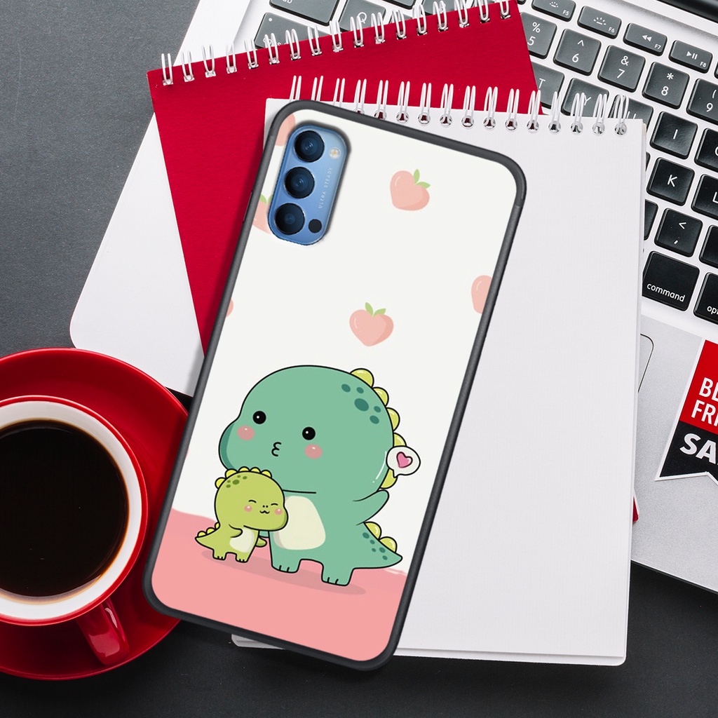 [HOT]ỐP OPPO OPPO A91/RENO 3 - RENO 3 PRO - RENO 4 - RENO 4 PRO - RENO 5  , IN HÌNH KHỦNG LONG CHIBI SIÊU DỄ THƯƠNG.