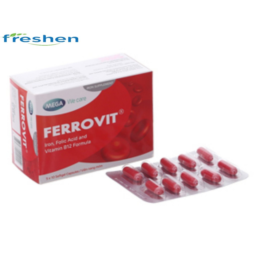 Viên bổ sắt FERROVIT - Hộp 50 viên