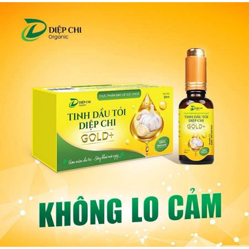 Dầu tỏi Diệp Chi gold +. Tinh dầu tỏi giúp đề phòng cảm cúm, giảm ho, tăng đề kháng, an toàn cho bé hàng chính hãng