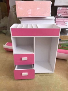 Kệ đựng mỹ phẩm mini, khay son, kệ 2 nhăn
