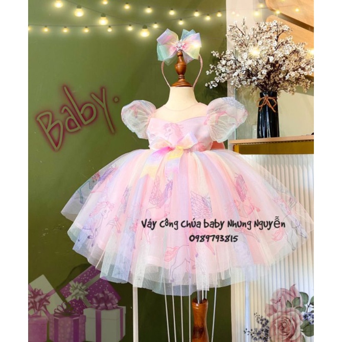 Váy công chúa baby_Nhung Nguyễn ngựa pony én