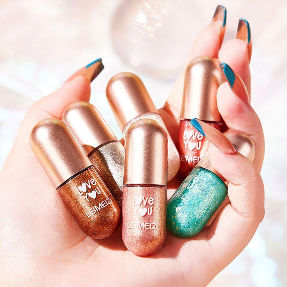 OCEANMAP Phấn Mắt Kim Tuyến Lấp Lánh Không Thấm Nước Đa Năng Hình Viên Con Nhộng Nhiều Màu Sắc