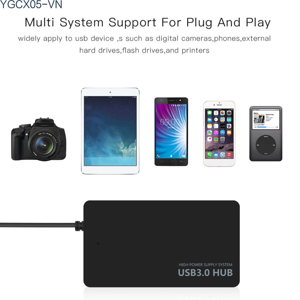 Bộ Chia 4 Cổng Usb 3.0 Siêu Mỏng Cho Ổ Cứng Macbook Microsoft Surface Pc Laptop | BigBuy360 - bigbuy360.vn