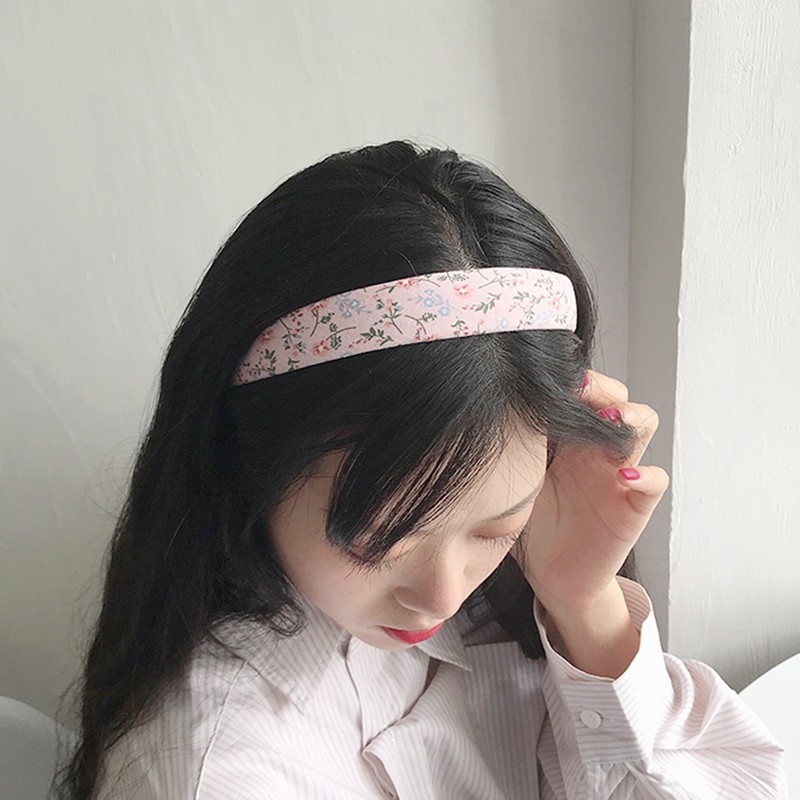 Băng Đô Cài Tóc Bằng Vải Satin Thiết Kế Đơn Giản Phong Cách Nhật Bản