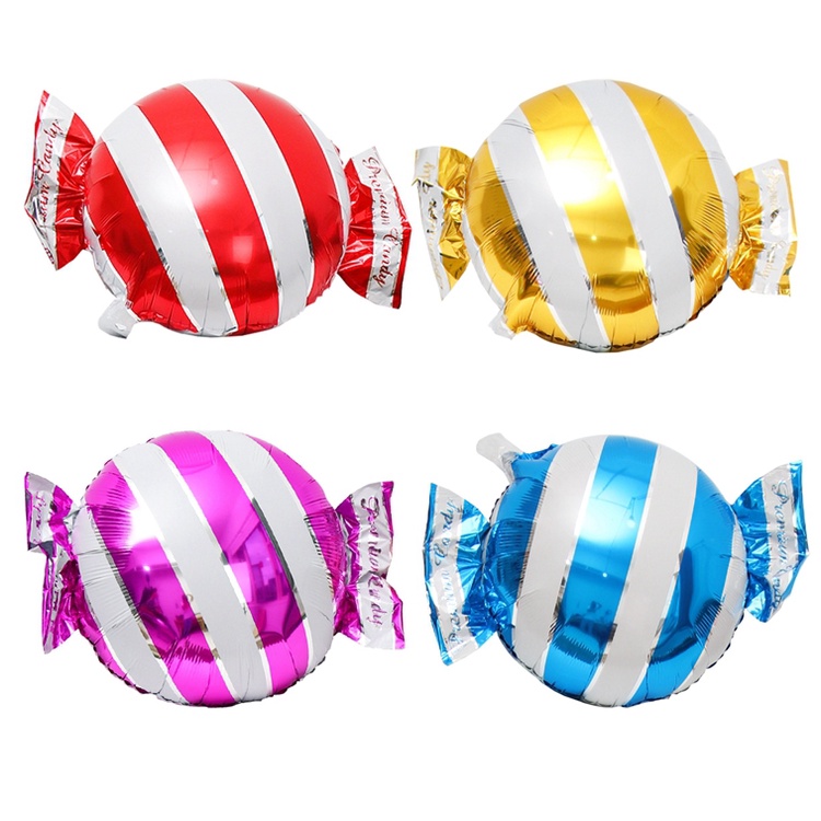 Bong bóng hình kẹo lớn bằng màng nhôm trang trí tiệc sinh nhật cho bé