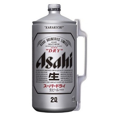 BIA CHAI ASAHI SUPER DRY LÚA MẠCH CHAI LỚN 2L NHẬT BẢN