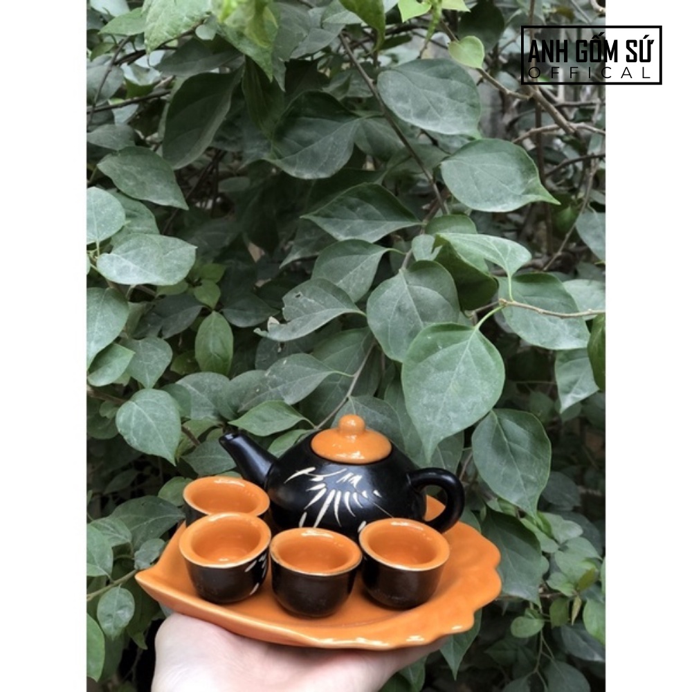 Bộ Ấm Chén Mini Thờ Cúng, Ấm Chén Hạt Mít Pha Trà Sen Bát Tràng, Nhiều Mẫu Đẹp