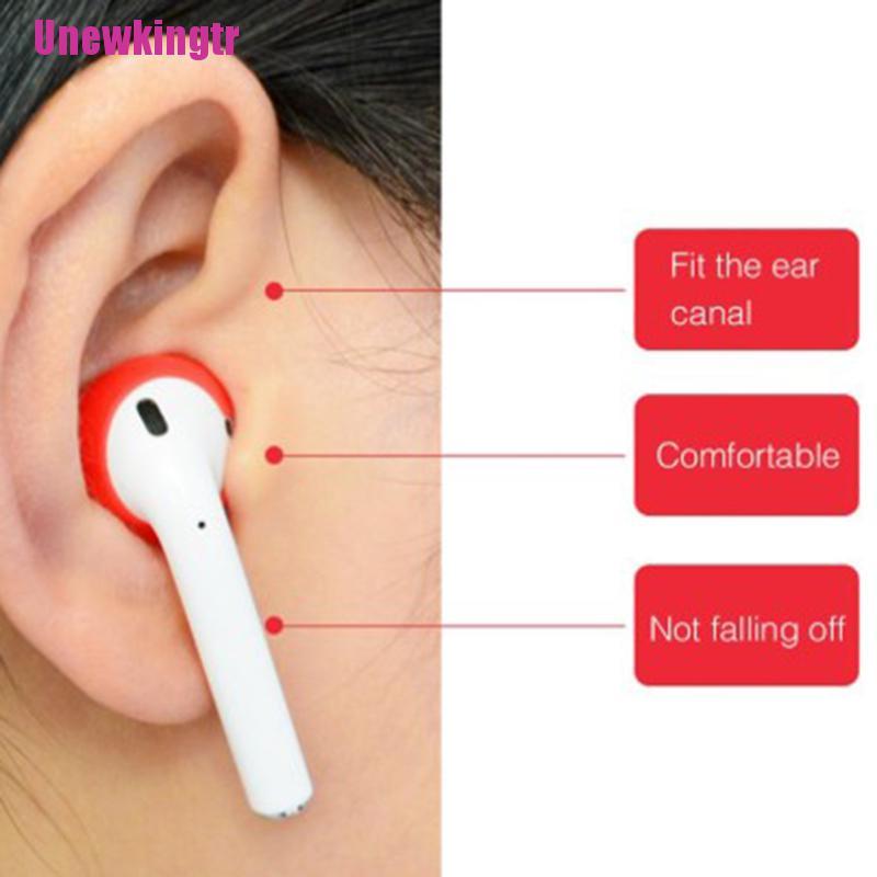 Bộ 2 Miếng Đệm Silicon Bọc Tai Nghe Không Dây Airpods