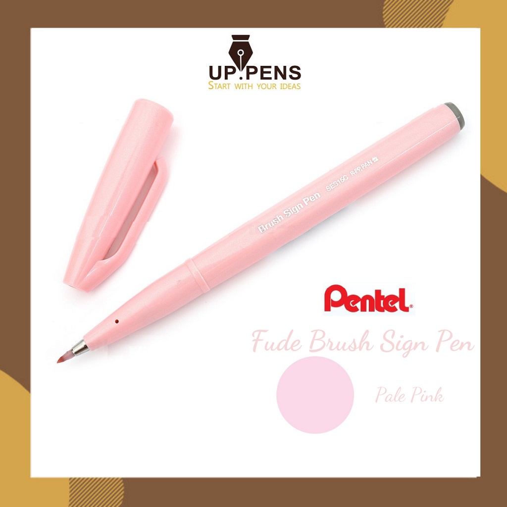 Bút brush viết calligraphy Pentel Sign Pen - Màu hồng nhạt (Pale Pink)