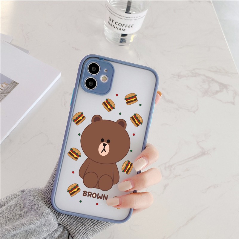 Ốp lưng Iphone BROWN viền màu iphone 6/6plus/6s/6s plus/ 7/ 7plus/ 8/ 8plus/x/xs/ xs max/ 11/ 11 promax/12 /12