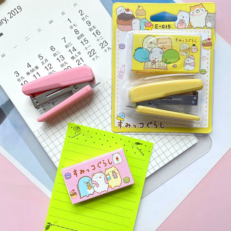 Dập ghim mini Sumikko Gurashi study (kèm bút xóa khô)