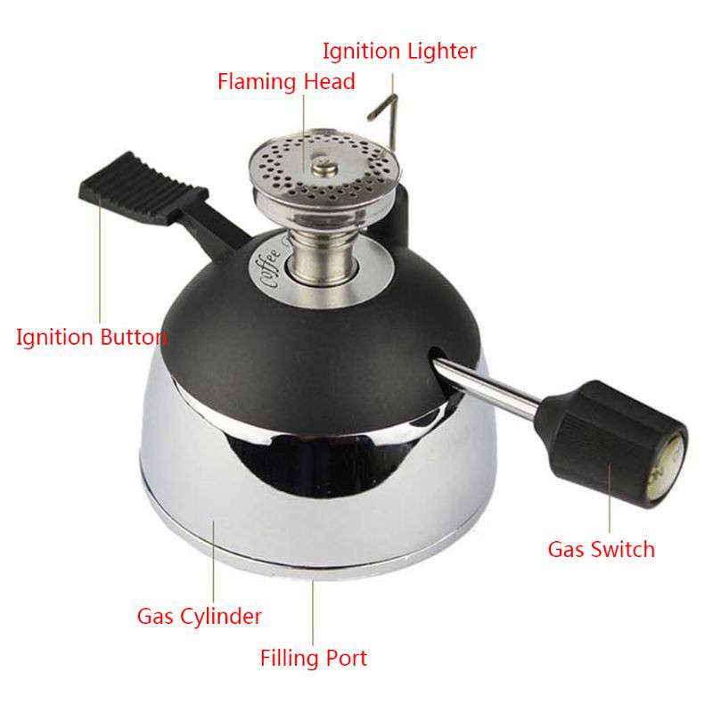 cc Mini Tabletop Butane Gas Burner With Ceramic Flame Head For Siphon Syphon Hario Coffee Heater Maker