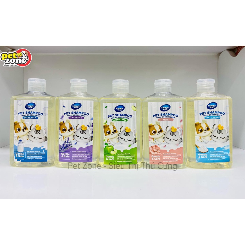 Sữa tắm dành cho chó mèo - Sữa tắm kết hợp dầu xả Snappy Tom 500ml
