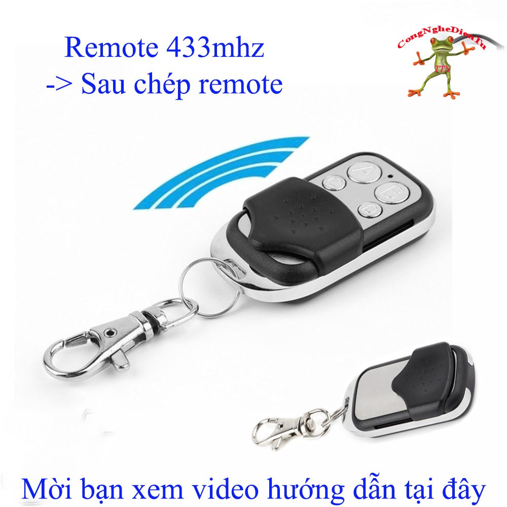 Remote RF 433mhz học lệnh sau chép thông minh từng phím có nắp