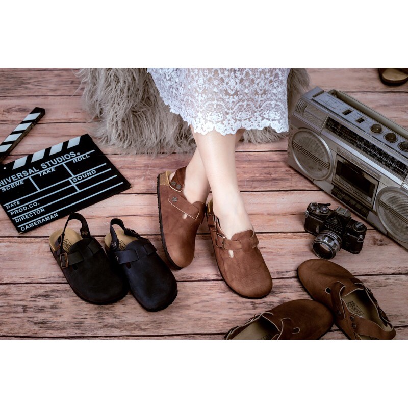 [DA BÒ THẬT] Dép sục birken da bò thật cao cấp dép bít mũi Bioline unisex - Bioline Official | BigBuy360 - bigbuy360.vn