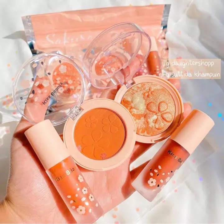 Set Trang Điểm Make Up Cao Cấp 4 Món Sakura Kiss Beauty Mỹ phẩm nội trung Mys