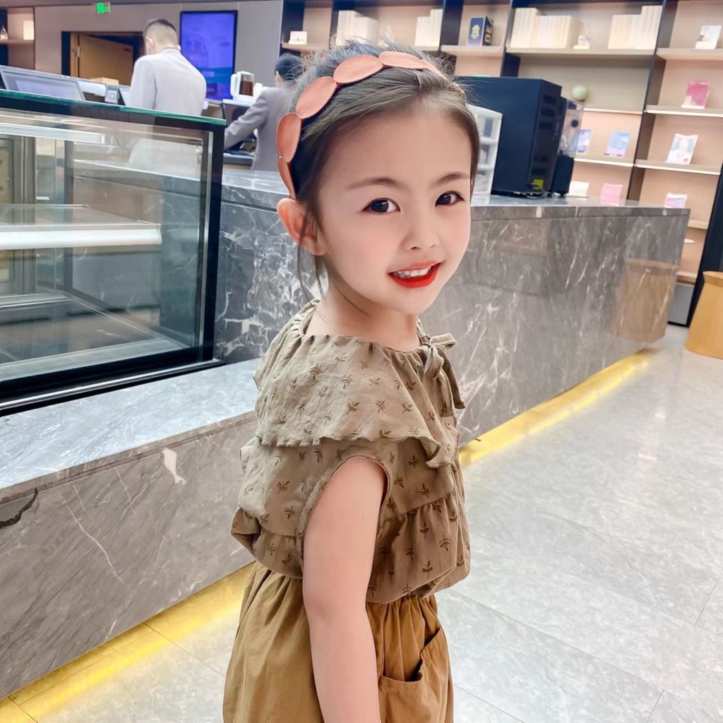 Set Đồ Mùa Hè 5 Món Gồm Áo Sơ Mi Cotton Tay Cộc + Quần Ngắn Hợp Thời Trang Cho Bé Gái