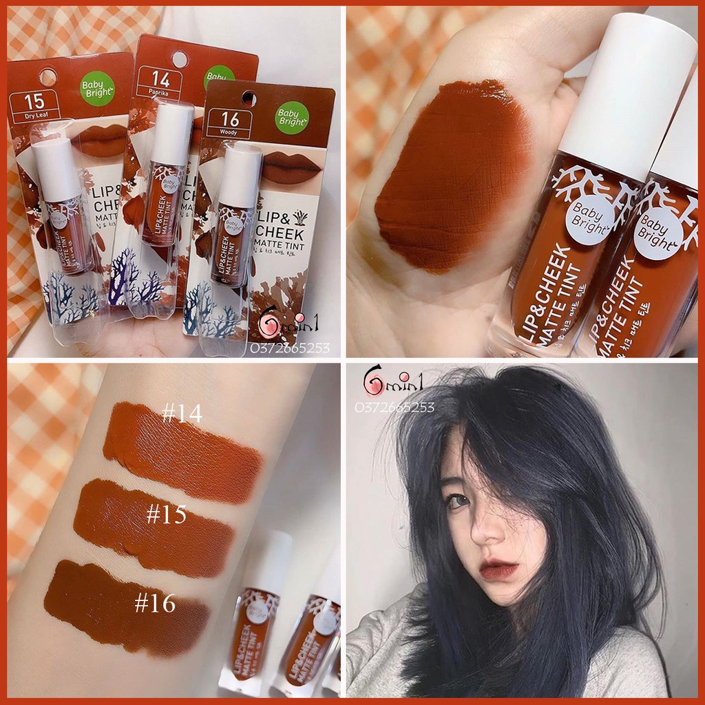 [FULL 20 MÀU] Son Kem Lì BÁN CHẠY NHẤT Thái Lan Baby Bright Lip and Cheek Matte Tint Karmart