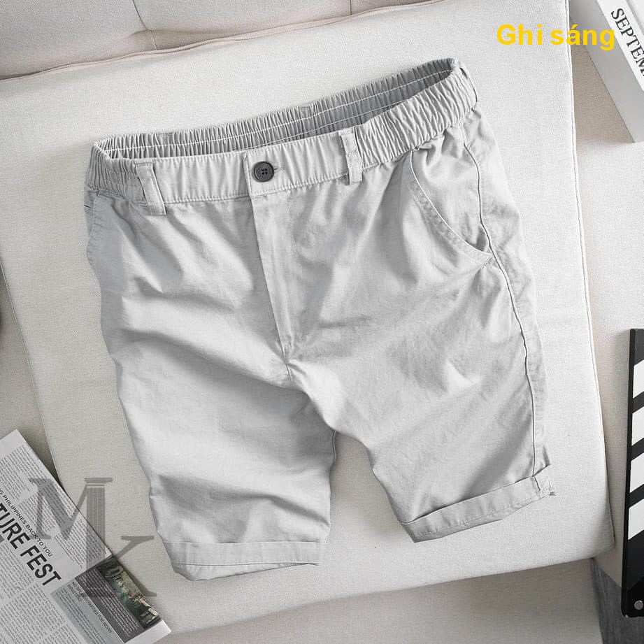 Quần short nam quần ngắn nam kaki trơn trẻ trung năng động, dễ phối đồ
