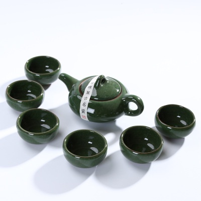 Set bộ ấm chén pha trà chuyên nghiệp gốm rạn, Bộ quà tặng