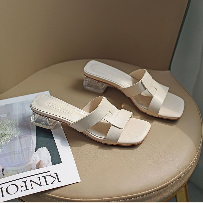 Dép Đế Pha Lê Kiểu Dáng Đơn Giản Thời Trang Dành Cho Nữ