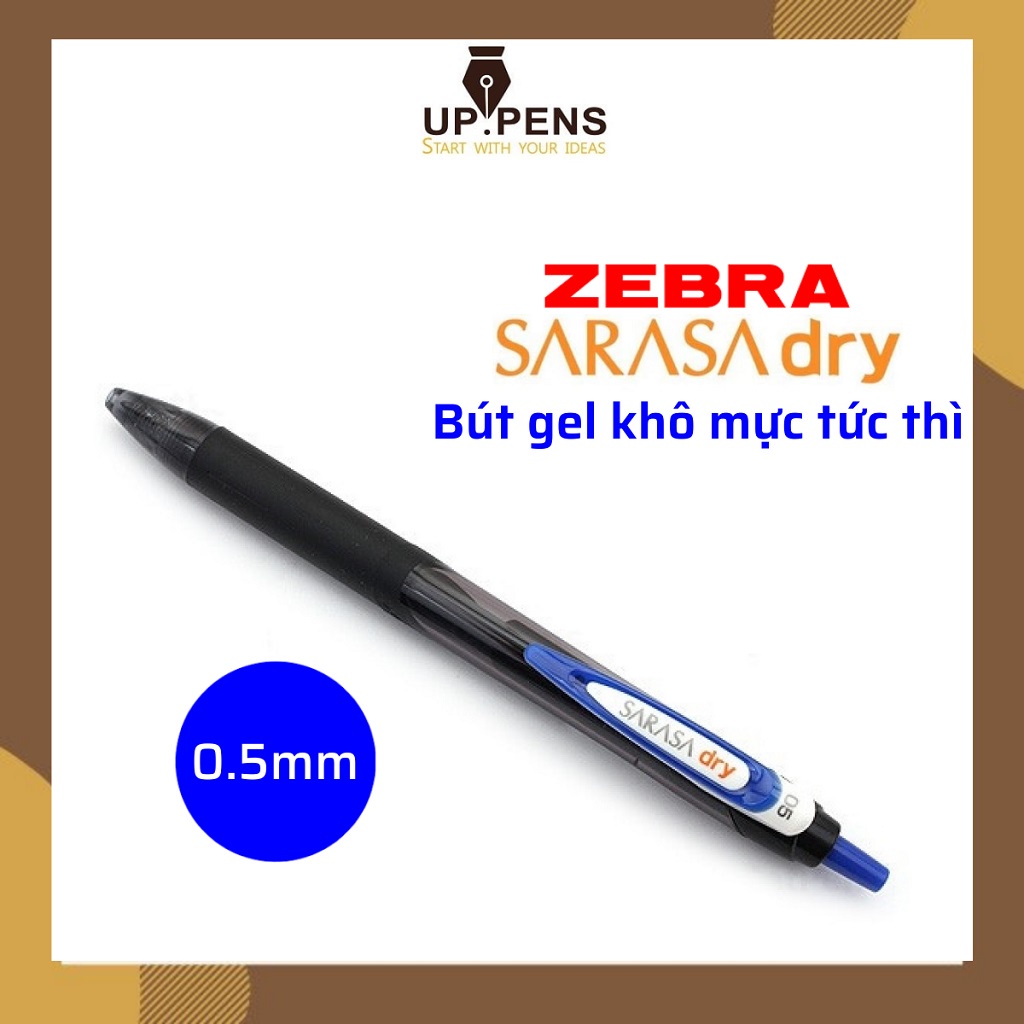 Bút gel khô mực tức thì Zebra Sarasa Dry – 0.5mm – Mực xanh dương