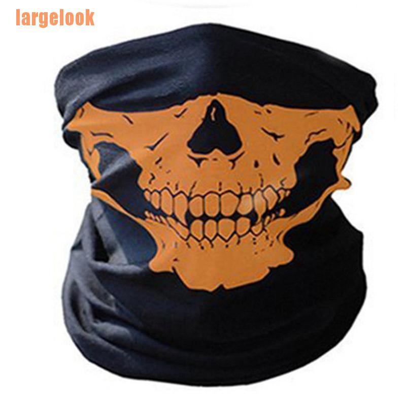 Khăn Ống Tích Hợp Khẩu Trang In Hình Đầu Lâu Cho Trượt Tuyết moto