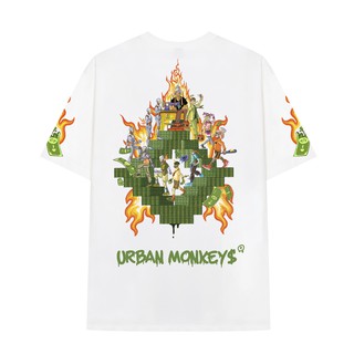 ÁO THUN [ URBAN MONKEY ] BEHIND THE HYPE - TRẮNG