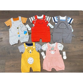 [3-24M] Set quần yếm + áo thun Carter's - khủng long