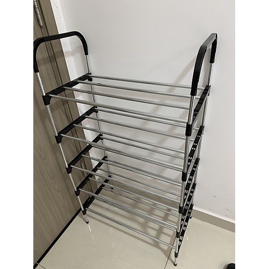 Kệ giày 5 tầng [⚡SIÊU TIỆN LỢI⚡] để giày dép lắp ghép thông minh bằng nhựa và inox 88233 Lamon Store