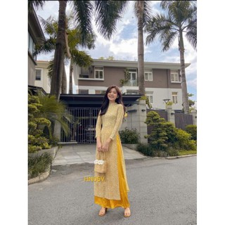 HN05V Áo dài hoa nhí xinh
