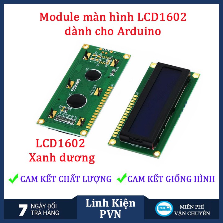 ✅ [CAM KẾT CHẤT LƯỢNG]  Module màn hình LCD1602 thích hợp mạch chuyển đổi - 2 màu