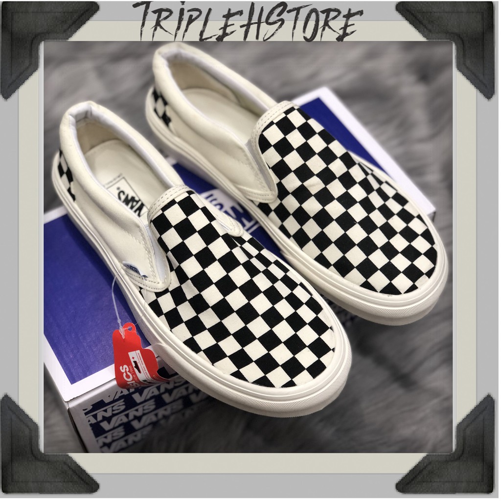 [TripleHStore] Giày Thể Thao Van Vault CheckerBoard ( Box xanh ) Vans Caro