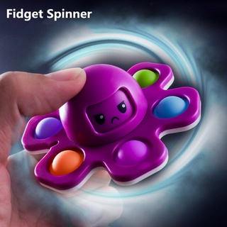 Pop It Fidget Spinner Bạch tuộc nhấn bong bóng thay đổi khuôn mặt quay đầu