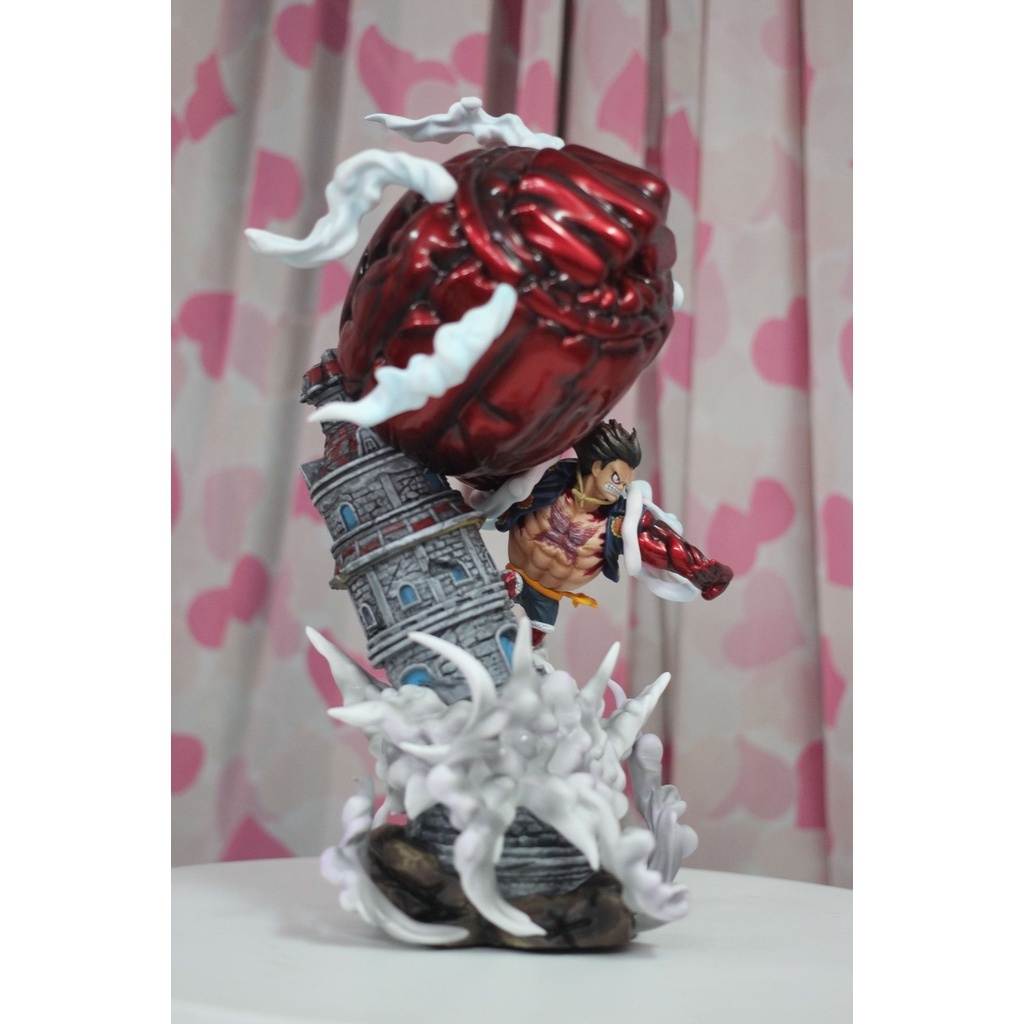 Mô hình Luffy Gear 4 đứng trên đỉnh tháp cao 28cm - Mô hình One Piece