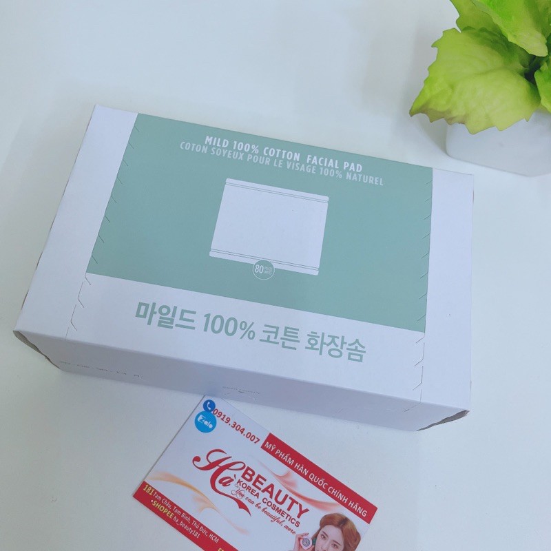 (AUTH_Korea)Bông tẩy trang MILD COTTON PAD The Face Shop